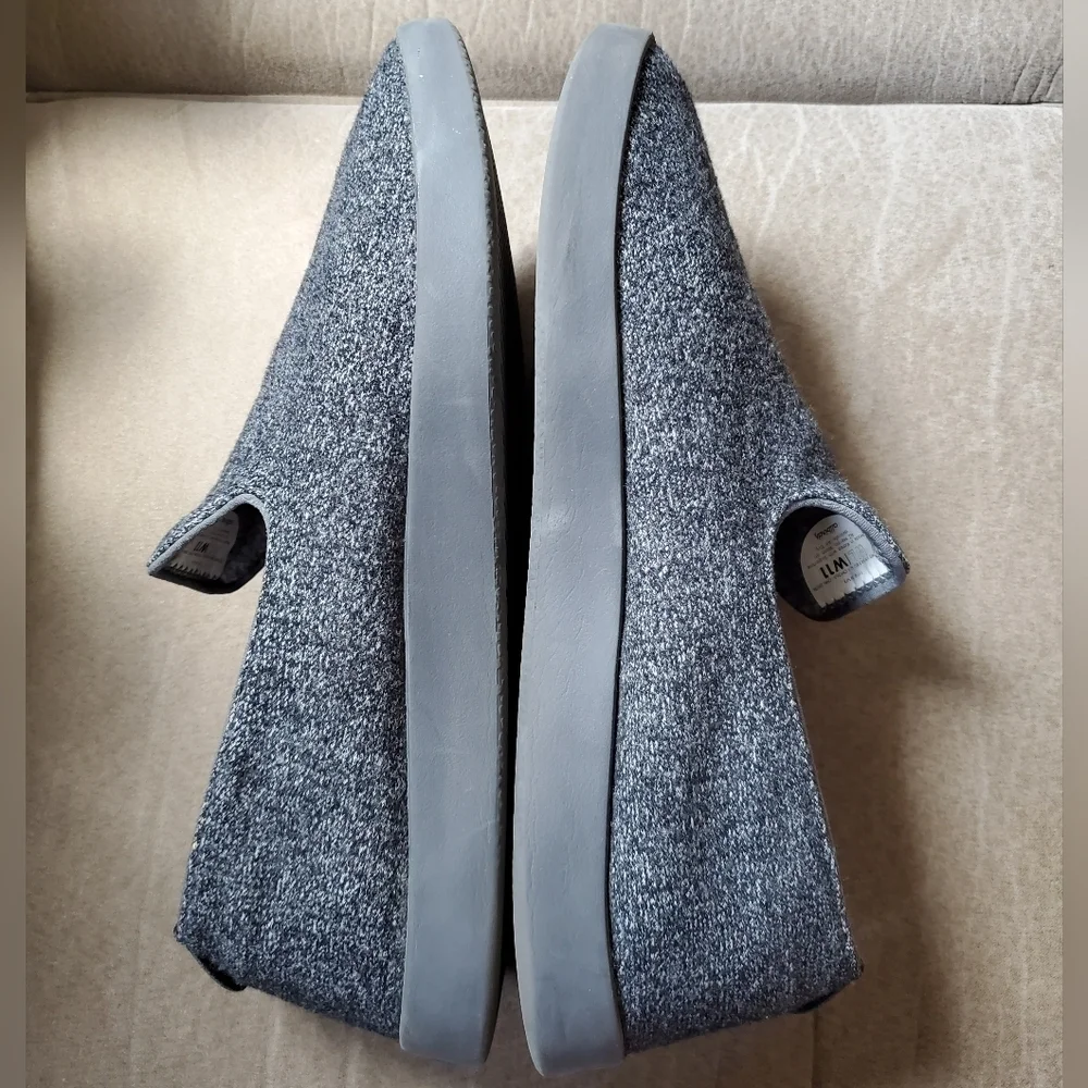 Allbirds Wool Loungers Size 11W Dark Gray Slip On Casual Shoes Comfort Loafers